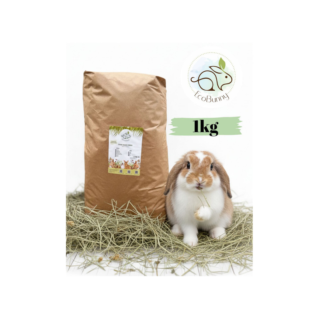 Feno Saborizado 1Kg para coelhos e roedores - Ecobunny