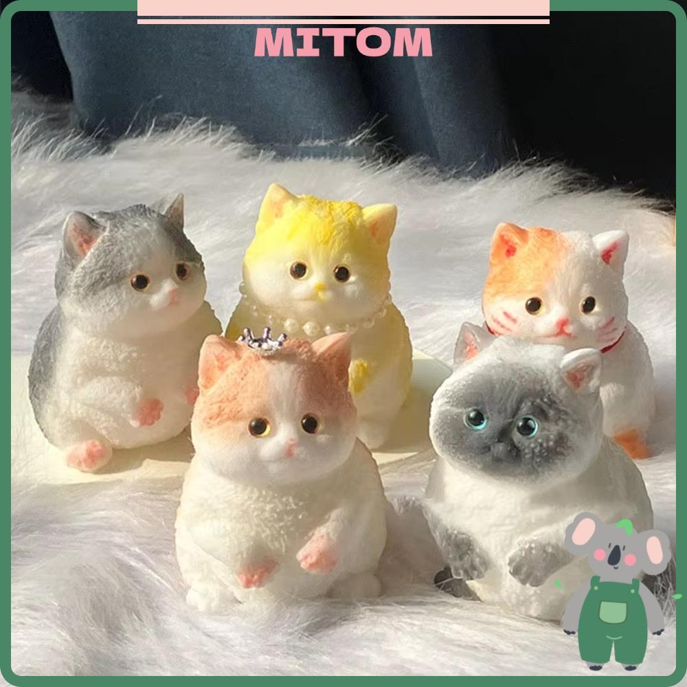 Brinquedo De Alívio De Estresse MITOM , Fofo Com Superfície Flocada , Brinquedos Macios De Apertar Para Gatos , Pinça De