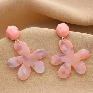 Boêmio estilo férias brincos acrílico flor brincos feminino doce cor brincos temperamento High-End brincos femininos