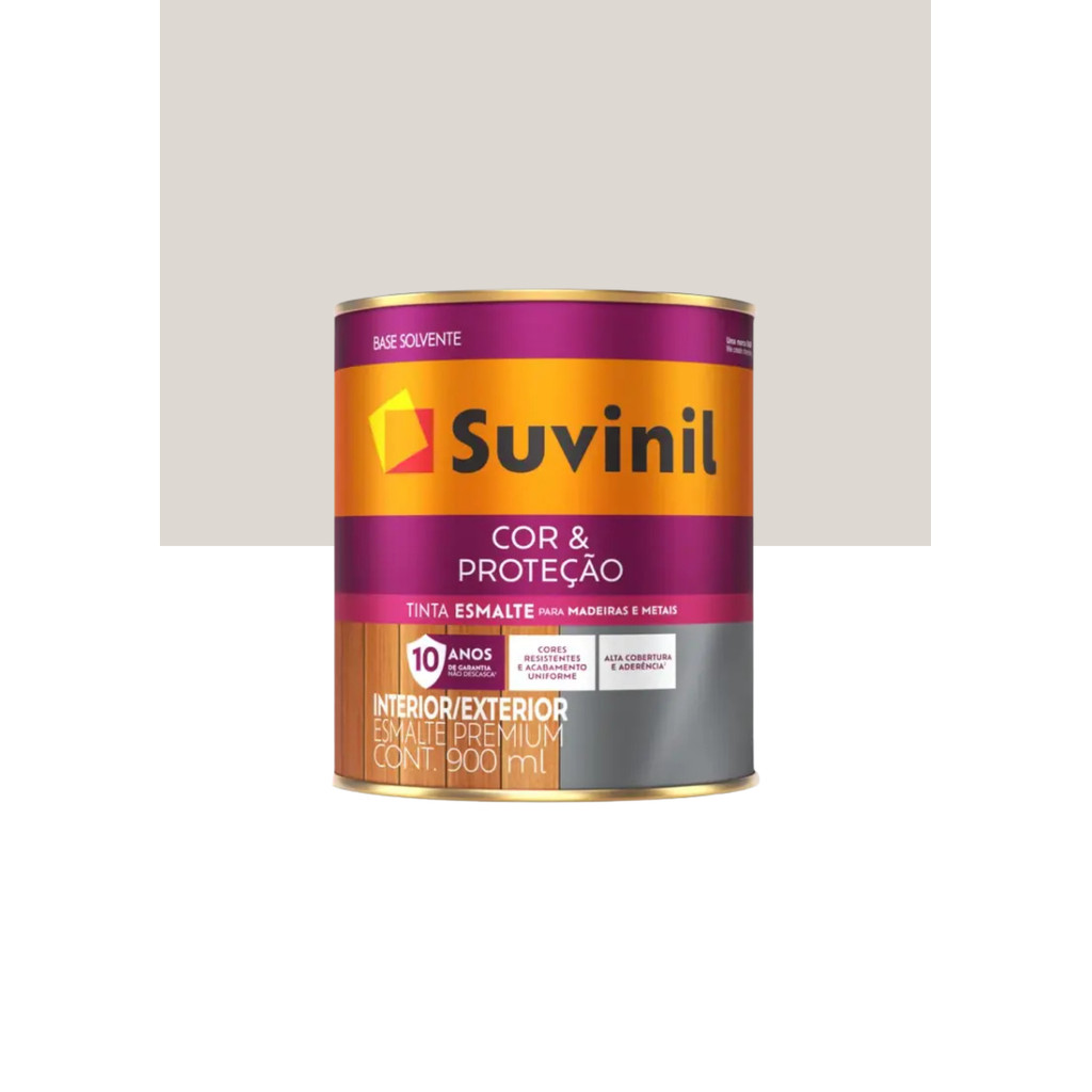 Tinta Esmalte Sintético Cor e Proteção 900ml Acetinado - Suvinil Cores Resistentes E Acabamento Uniforme — imagem 2 de 2