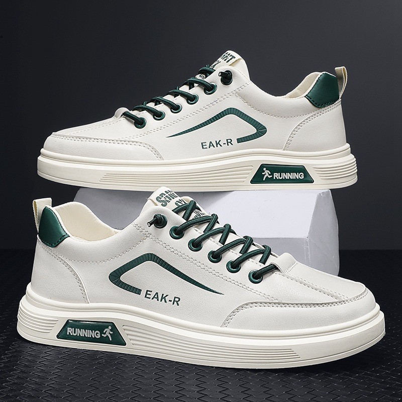 Sapatos masculinos sapatos masculinos tênis primavera sapatos brancos estudantes 2026 novo estilo sapatos de couro mascu