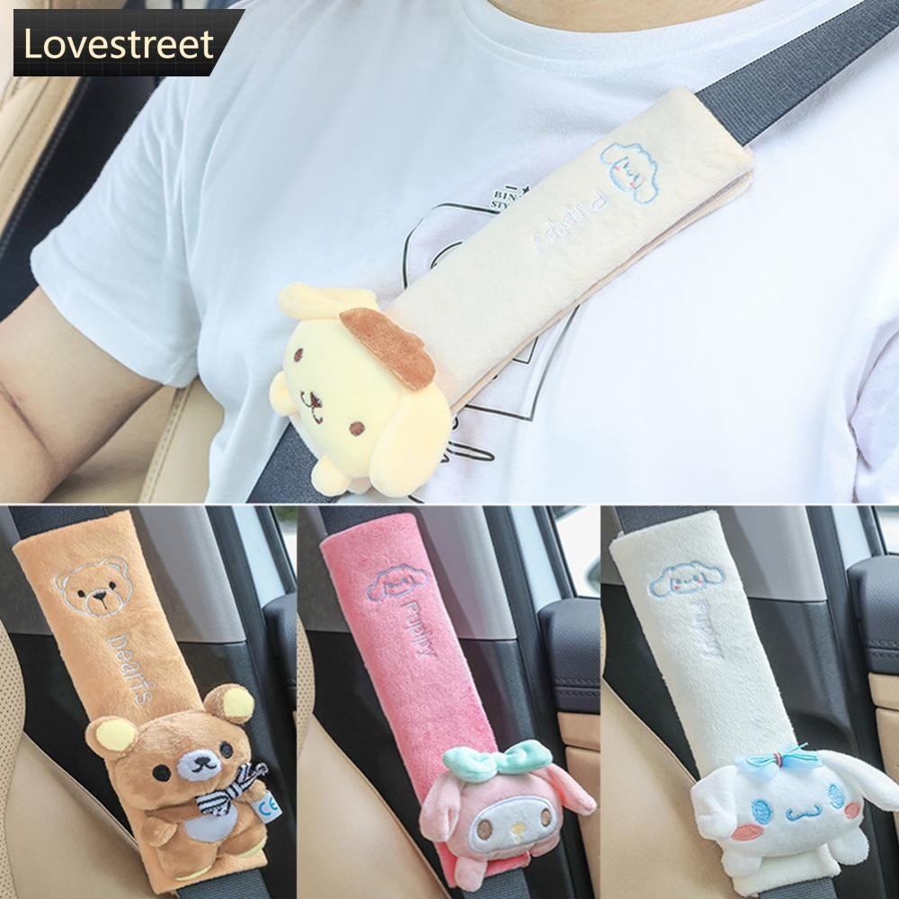 Capa De Ombro Universal Para Cinto De Segurança De Carro Sanrio Kawaii Cinnamoroll Protetora Acessórios Automóveis J2W6
