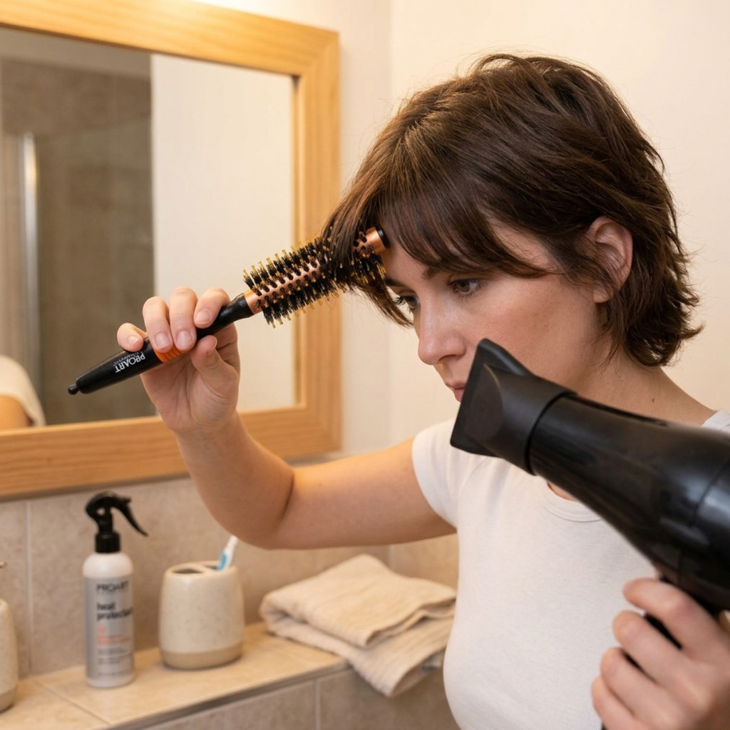 ESCOVA DE CABELO METALICA PRO LARANJA 15MM TÉRMICA CERDAS DUPLAS — imagem 2 de 2
