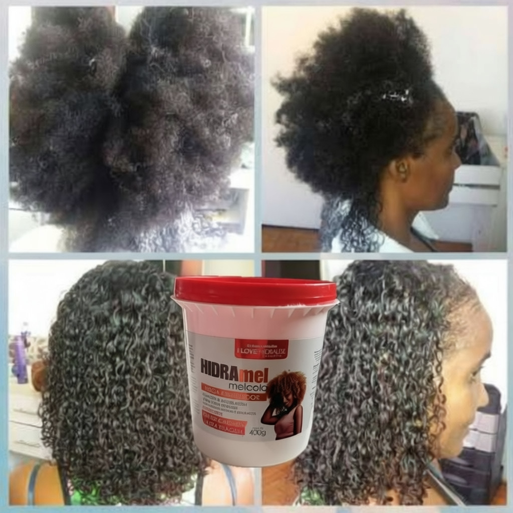 Máscara Mel Cola Hidra Mel 400g Mega Finalizador 72h Cachos Ultra Fitagem Cabelo Crespo Cacheado
