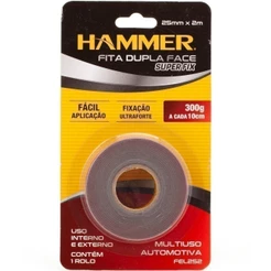 Fita dupla face multiuso automotiva 25mm x 2m FEL-252 - Hammer