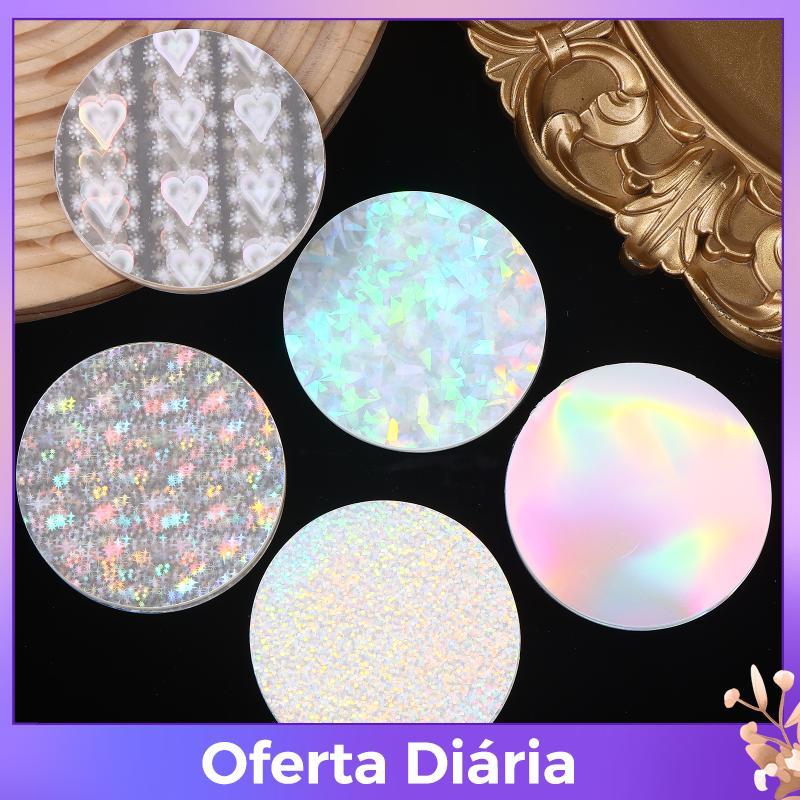 Esteque no 100 Pçs Filme De Crachá Transparente Claro Laser Estrela Padrão Película Protetora Capas Para Botão Fabricant