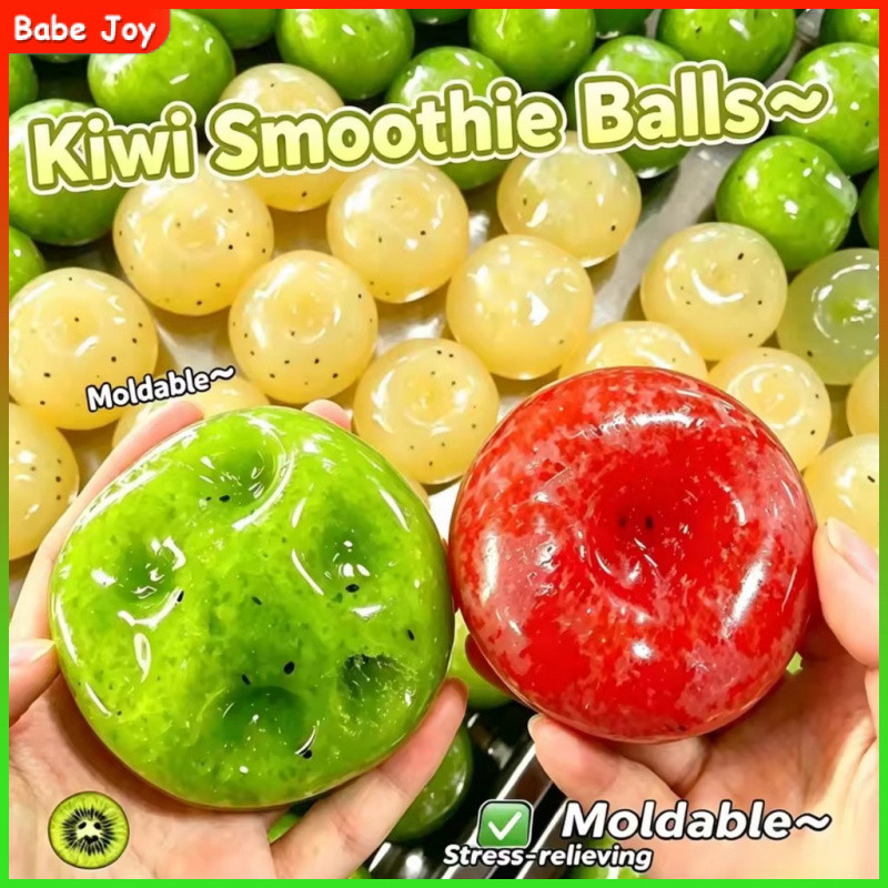 Novo Brinquedo De Apertar Para Alívio Do Estresse De Melancia E Kiwi De Recuperação Lenta-Modelo De Frutas Realista