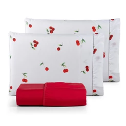 Jogo de Lençol Queen 3 Peças Ternura Micropercal 400 Fios com Elástico Estampado Elegante