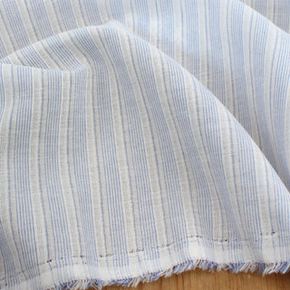 Literário fino luz azul Jacquard imitação de linho listras verão roupas superiores blusa saia longa roupas do bebê anel 