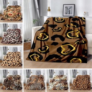 Cobertor Personalizado Com Estampa De Leopardo , Flanela Macia , Leve , Presente Para Quarto , Escritório , Cochilo
