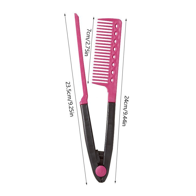 Pente alisador DIY, usado para modelagem e alisamento profissional do cabelo.