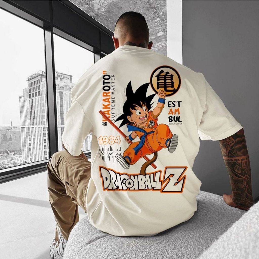 Camiseta Oversized Estampada Streetwear Personalizada Dragon Ball Z Goku  (Ref:513)