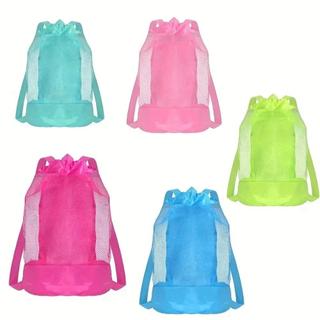 Mochila De Praia , Bolsa De Malha Extra Grande E Resistente À Areia , Sacos De Armazenamento Com Fecho De Co