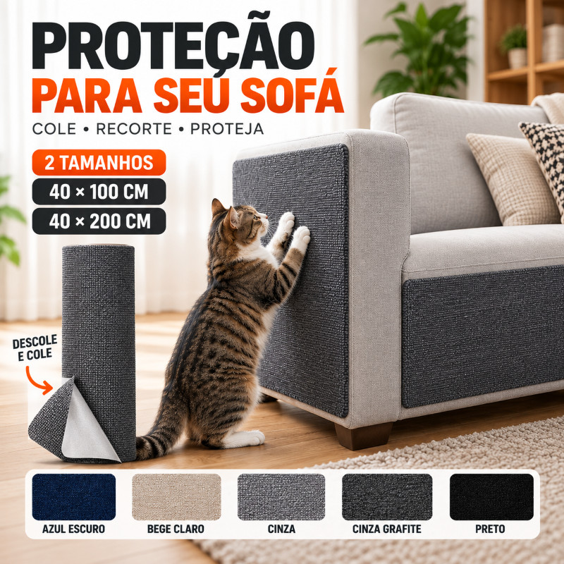 Protetor de Sofá para Gatos Arranhador Adesivo Antiarranhão para Móveis