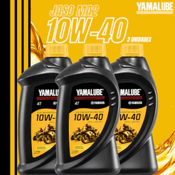 KIT 3 ÓLEO YAMALUBE 10W-40 10W40 SEMISSINTÉTICO 4T FZ25 LANDER MT03 MT07 MT09 R1 R3 XJ6 ORIGINAL