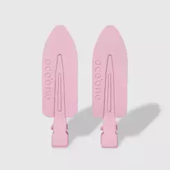 Mini Presilha de Cabelo Rosa - Hair Clip Océane Edition 2un