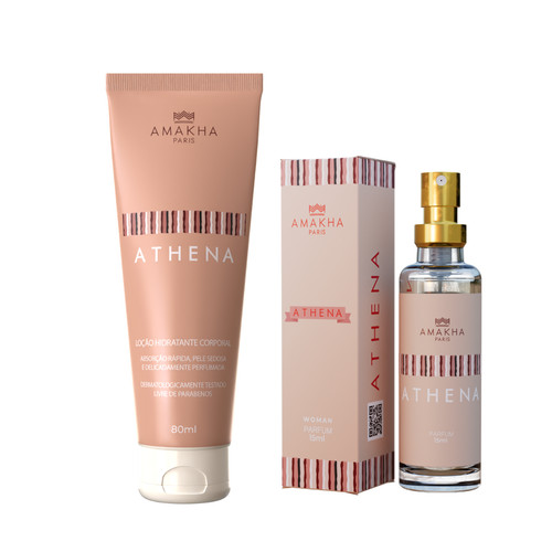 Duo Essencial Athena Amakha Paris - Perfume 15ml + Hidratante | Floral Elegante