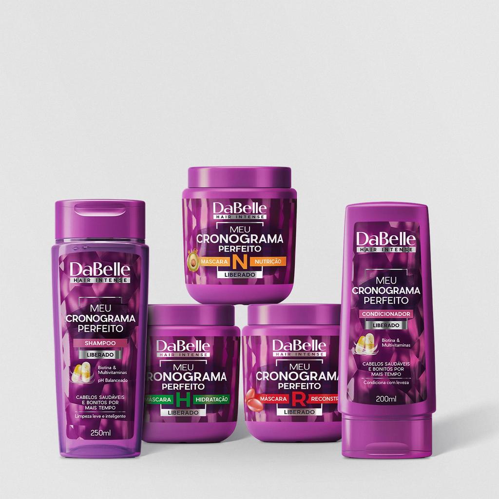 Kit Meu Cronograma Perfeito Dabelle Hair – 5 Produtos