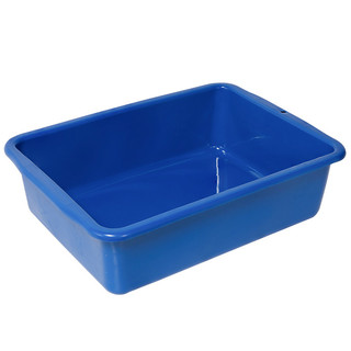 Bacia grande retangular de plástico azul espessada, bacia de jantar para Hotel, lavatório longo, caixa de armazenamento,