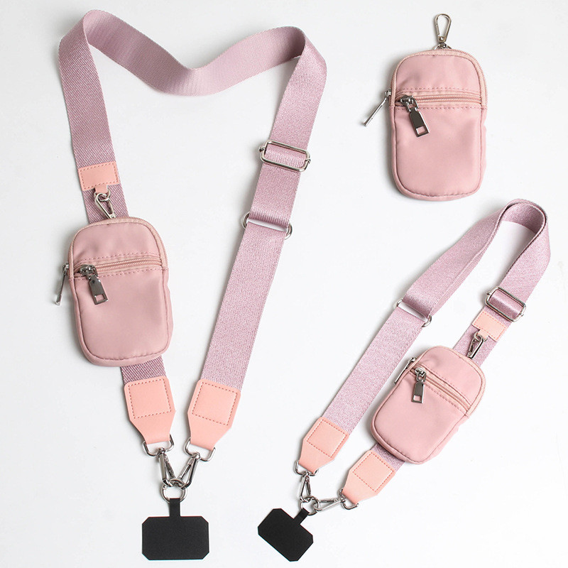 Cross-Border novo estilo sarja brilhante Webbing cordão do telefone móvel alça de pulso removível com mudança pequeno sa