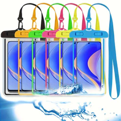2/5/10 Pcs Capa Celular Bolsa Case A Prova D'água Transparente Cor Universal Praia Piscina Viajar Promoção