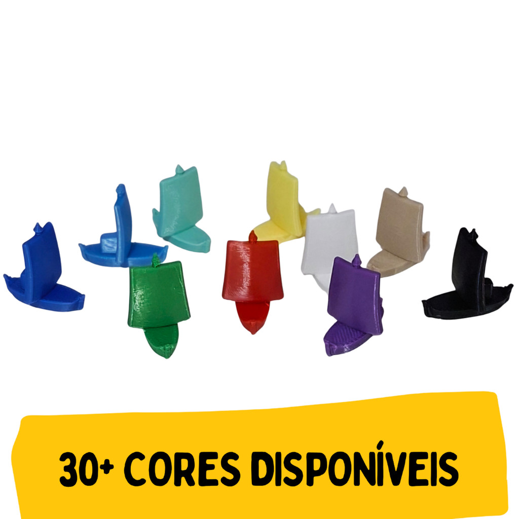 Kit CATAN NAVEGANTES - Barcos para Expansão Seafarers - Jogo de Tabuleiro - Board Game