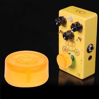 Pinkdayone-BR Funien 4 peças de botões de pedal de efeito de guitarra de plástico para unhas com 2 cores para