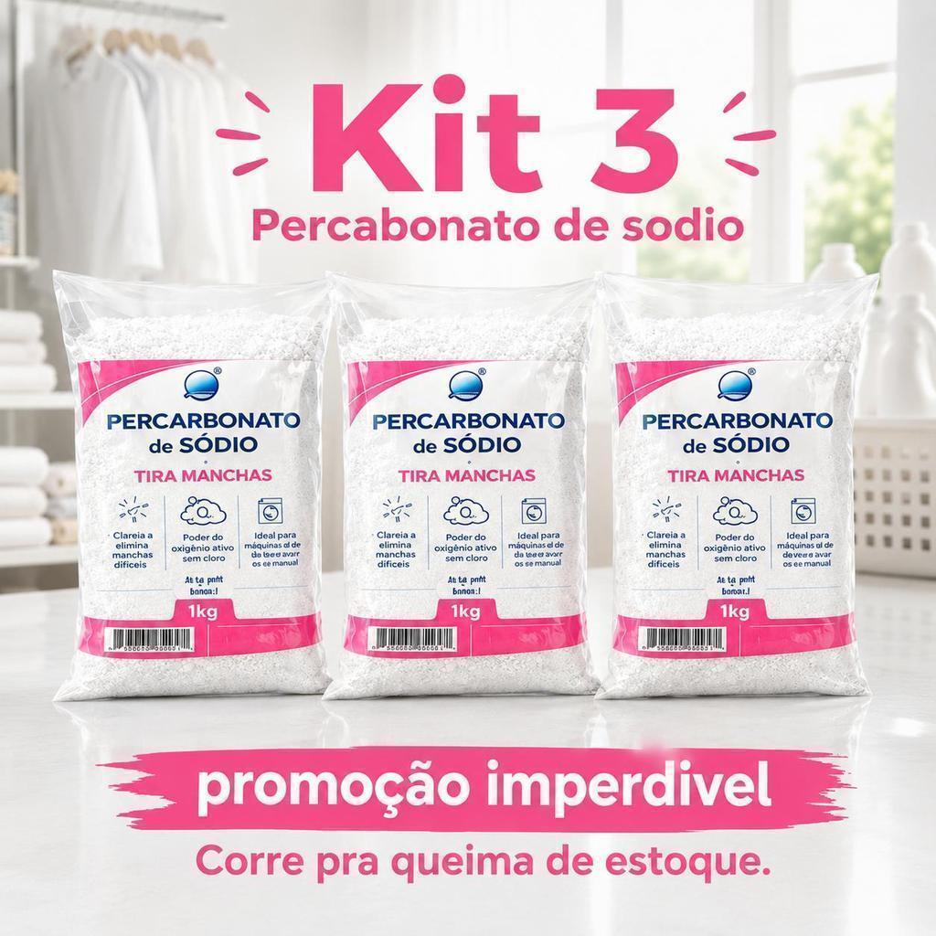 Percarbonato de Sódio 3kg – Tira Manchas com Oxigênio Ativo para Roupas para revenda Preço incomparável para revenda