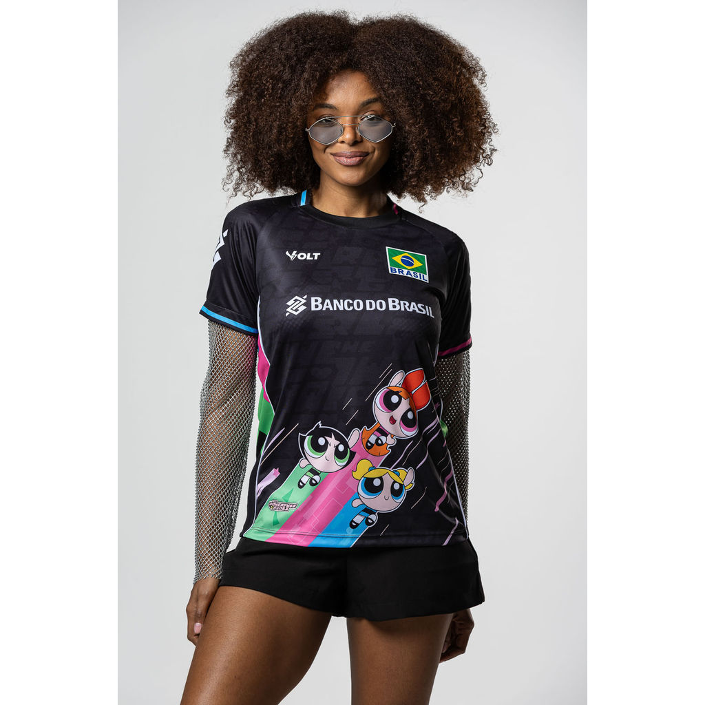 Camisa Trio Meninas Superpoderosas 2026 Vôlei Brasil Feminina Volt