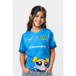 Camisa Lindinha Meninas Superpoderosas 2026 Vôlei Brasil Infanto Juvenil Volt