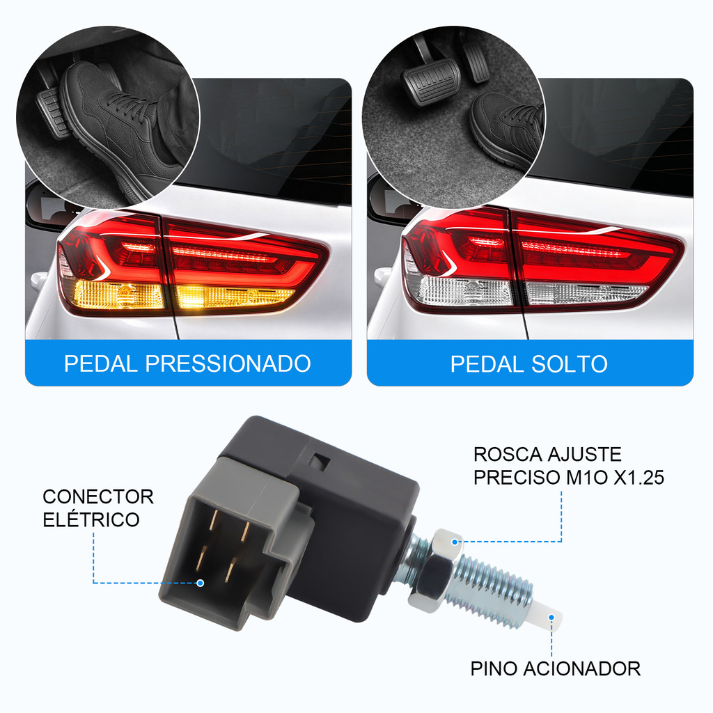 Interruptor Pedal Luz De Freio Hyundai Santa Fé I30 Tucson Kia Soul Sportage · foto 2