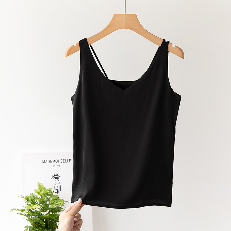 Verão outono camisola senhoras jogo interno cetim com decote em V Bottoming combinando terno combinando Cardigan seda ge