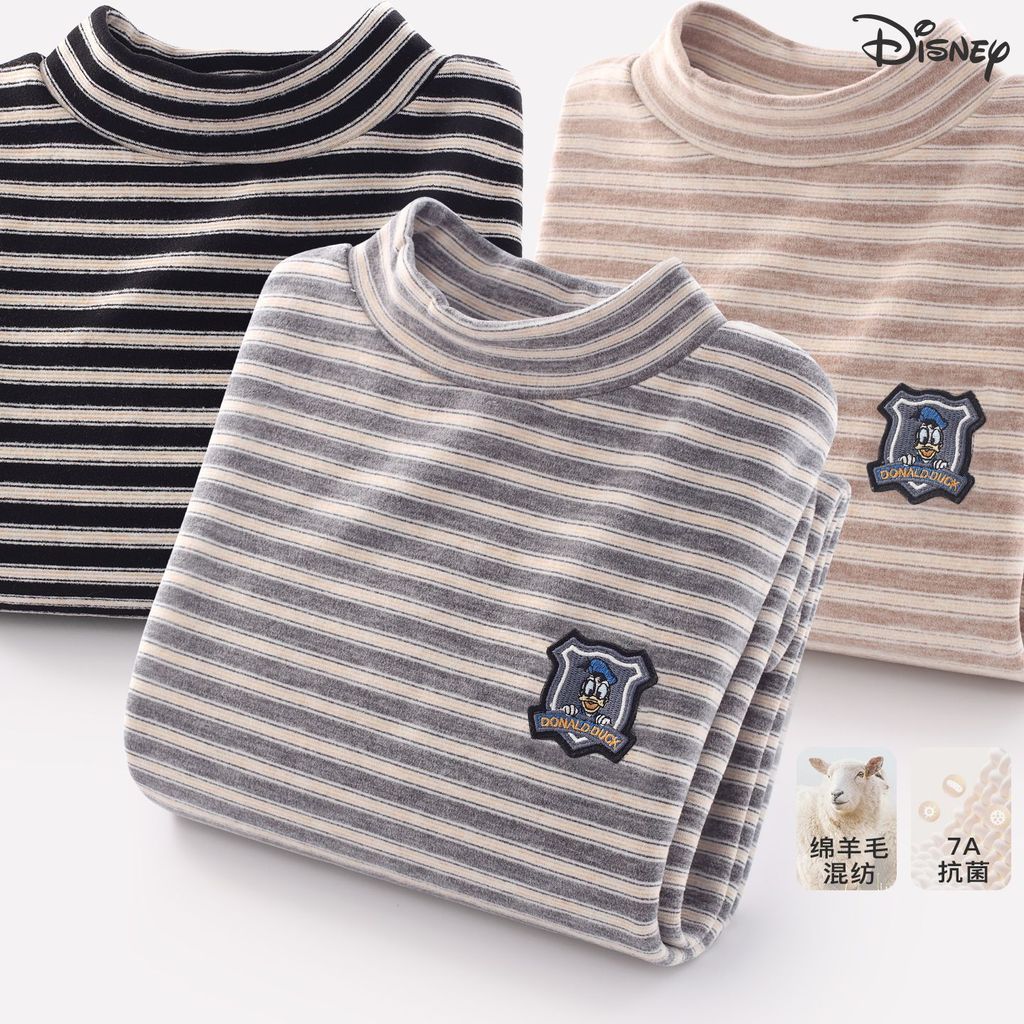 Meninos de manga comprida camiseta crianças outono inverno novo estilo camisa de fundo médio grande crianças forro de lã