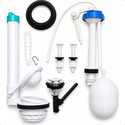Kit Mecanismo Caixa Acoplada Universal com Válvula Superior Econômica Ajustável