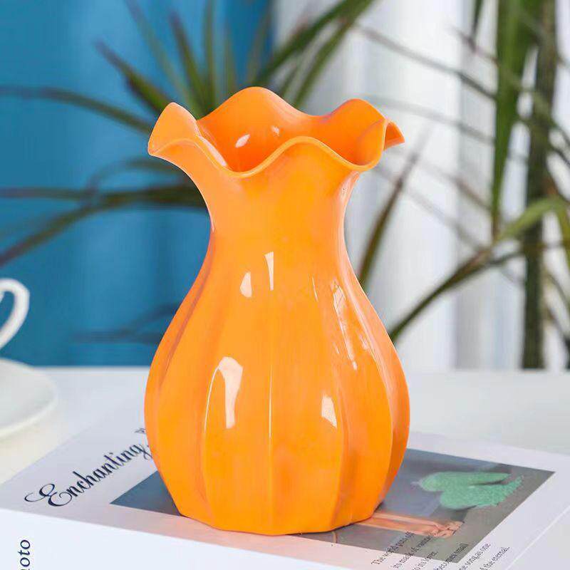 Vaso de flores secas resistentes a choques, arranjo de flores feito à mão, faça você mesmo, vaso de plástico nórdico, es