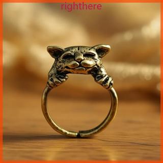 Anel Elegante Direito Para Gatos Gatinhos Abertura Ajustável Joias Animais Da Adolescentes E Liga D