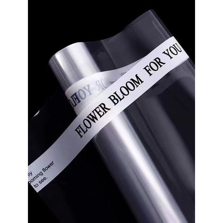 Engrossado à prova dwaterproof água simples inglês carta influenciador rolo celofane pequeno buquê Anti-poeira inglês OP