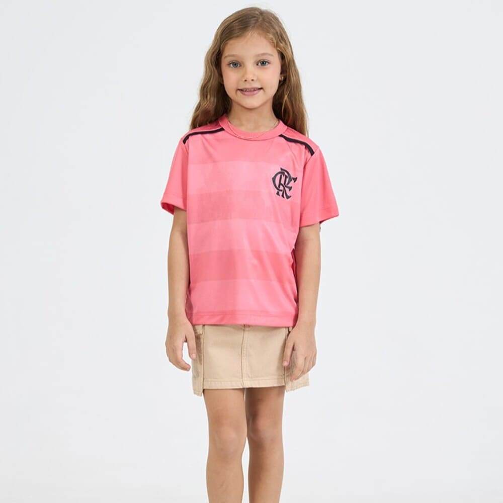 Imagem Camiseta Flamengo Soltar Infantil Rosa