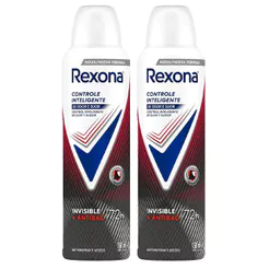 Kit Desodorante Aerosol Rexona Antibacterial + Invisible 150ml - 2 unidades
