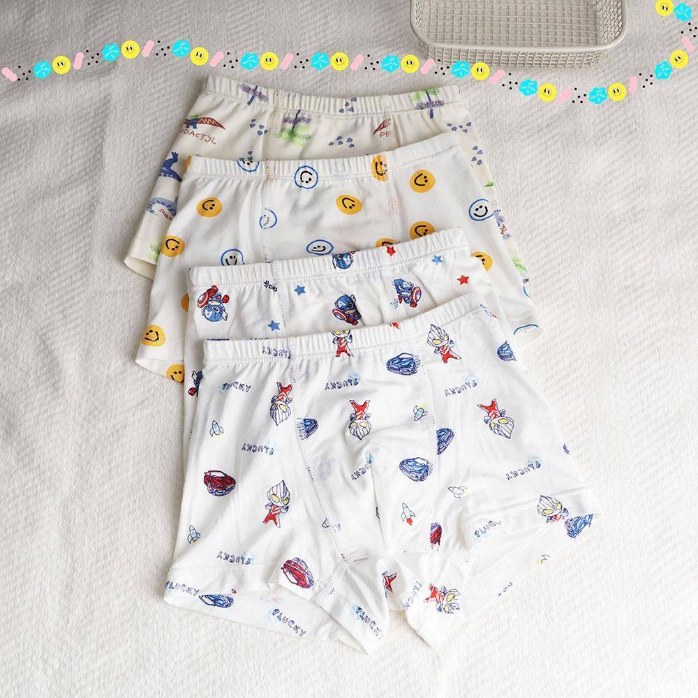 Cueca boxer infantil, cueca boxer de algodão puro, médio e grande, cueca boxer infantil