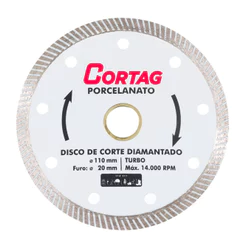 Disco diamantado turbo 110 mm para porcelanato - Cortag
