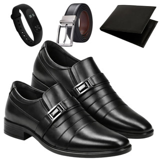 Sapato Social Masculino Reforçado Elegante de Couro Premium Macio Confortável + Kit Exclusivo