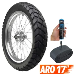 PNEU 110/90-17 MT 60 PIRELLI TT + CÂMARA SHIVER + SELANTE PNEU FLY 150 CROSSER XY 150 GY NK 150 NXR 125 BROS