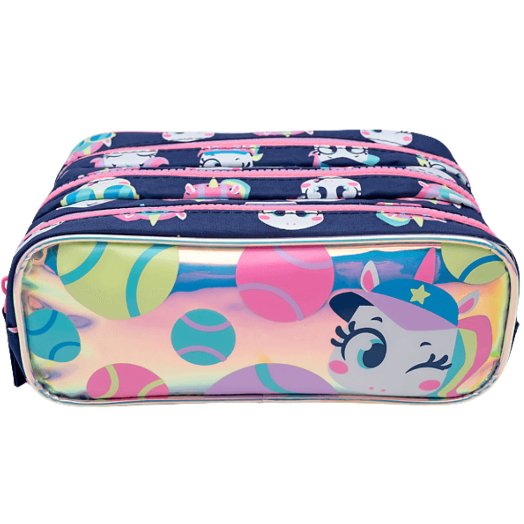Estojo Escolar Triplo Unicórnio: Onde Comprar | BuscaProdutos