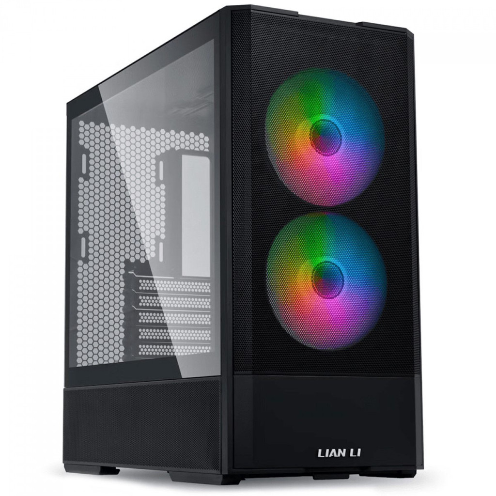 GABINETE GAMER 2 FANS ARGB SEM FONTE LIAN LI LANCOOL 207 RW PRETO - LAN207RX BLACK