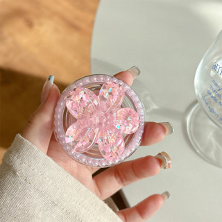 Diamone 3d Flor Cintilação Redondo Suporte De Telefone Magnético Para IPhone 16 15 14 13 12 Pro Max 14 Plus Anel Dobráve em Oferta na Shopee