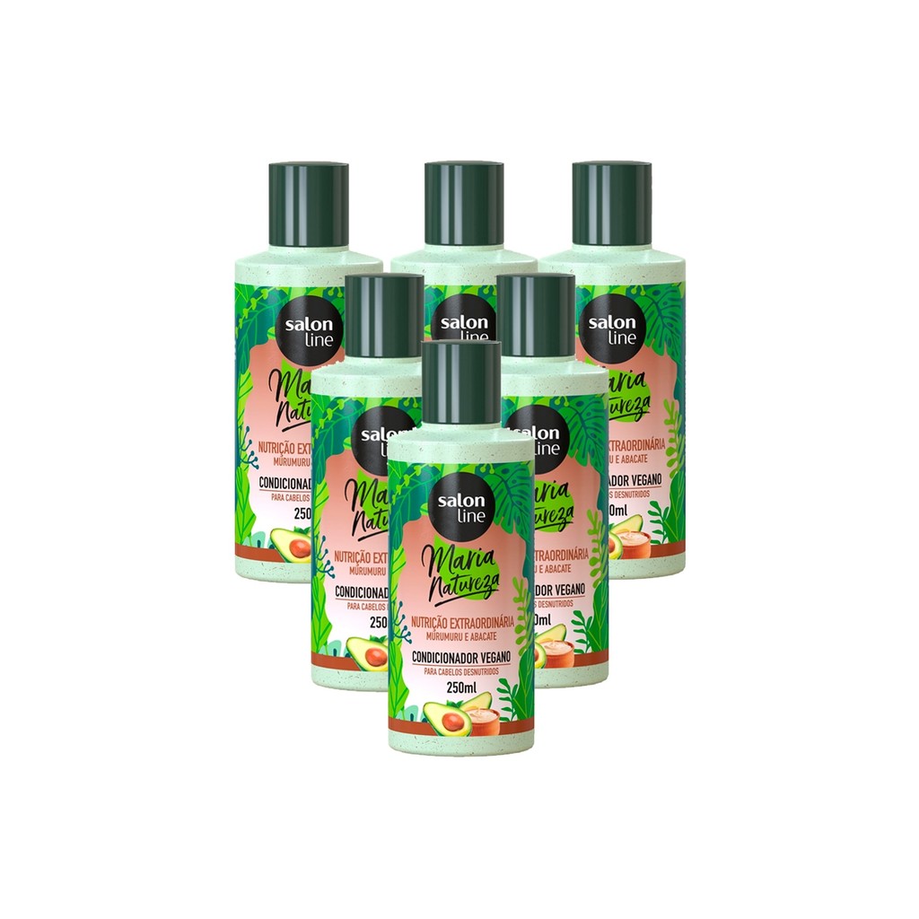 Caixa com 6 unidades de Condicionador Maria Natureza Nutrição Extraordinária Salon Line 250ml em Oferta na Shopee