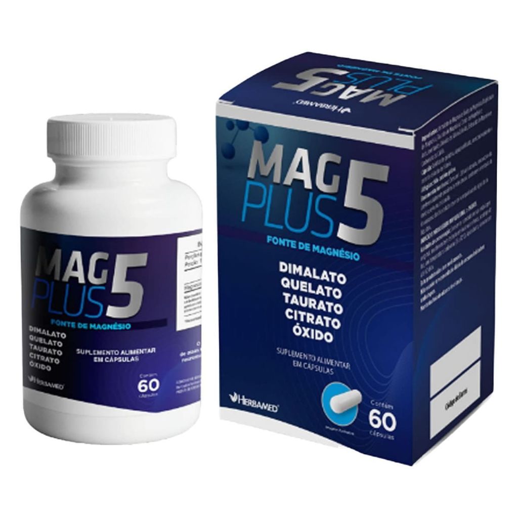 Mag Plus 5 - 60 Cápsulas - Herbamed