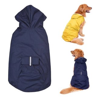 Capa De Chuva Cachorro Para Cães Roupa Impermeáveis Com Capuz Reflexivo em Oferta na Shopee