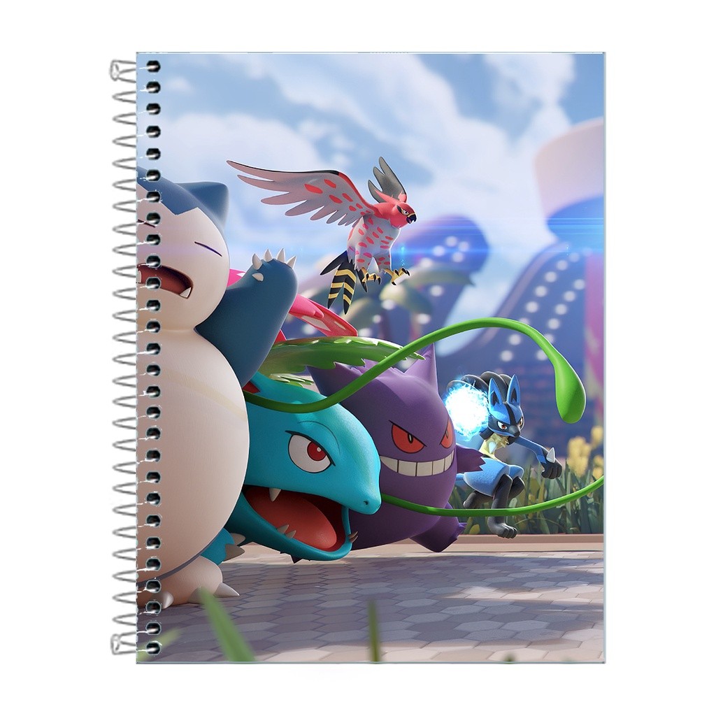 Caderno 1 Matéria 80Fls Pokemon Azul Personalizado em Oferta na Shopee